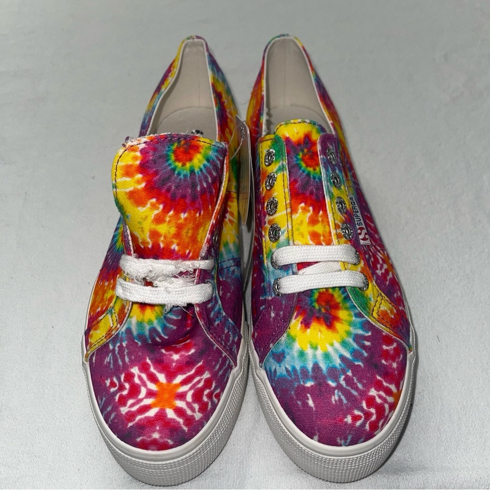 Superga 2790 Tie-Dye Platform Sneakers Size 9.5 NWT